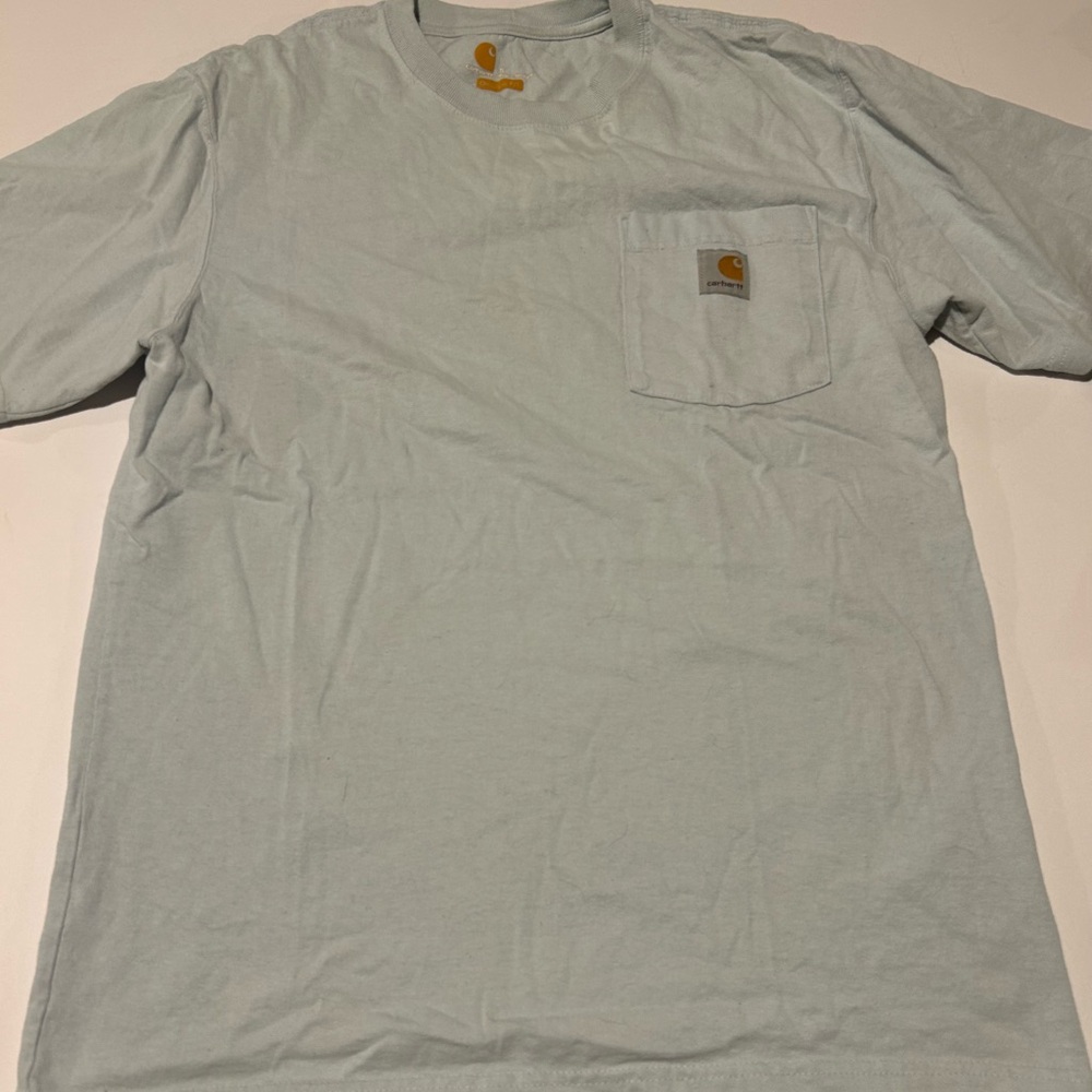 Carhartt Men's Soft Blue Short Sleeve Tee Size Small